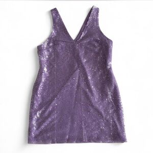 A New Day Purple Sequin Bodycon Mini Dress